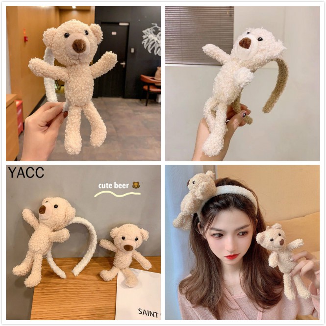 Băng đô hình gấu ba chiều dễ thương thời trang Hàn Quốc