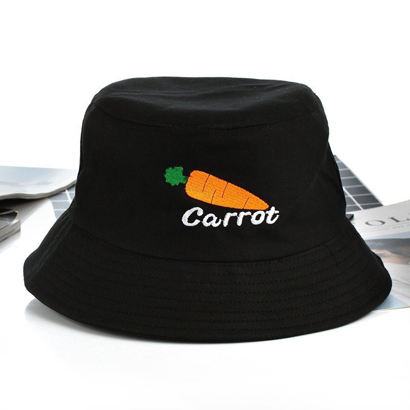 Nón thời trang, Mũ Bucket Vành tròn CARROT HAI LỚP vải KaKi dày thời trang (Ảnh thật)