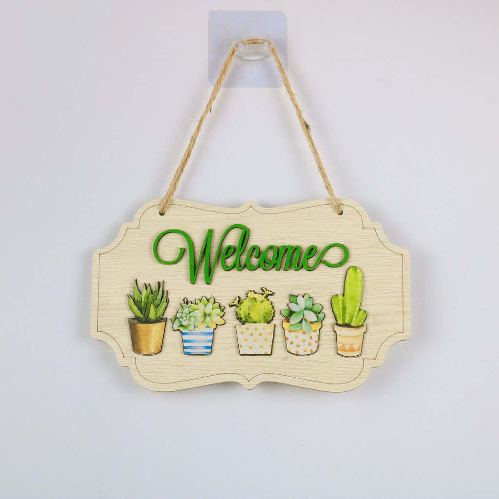 Bảng gỗ hình Welcome decor trang trí phòng khách, phòng ngủ, phòng tắm, phòng đọc sách, bếp, văn phòng, cửa hàng, quán c