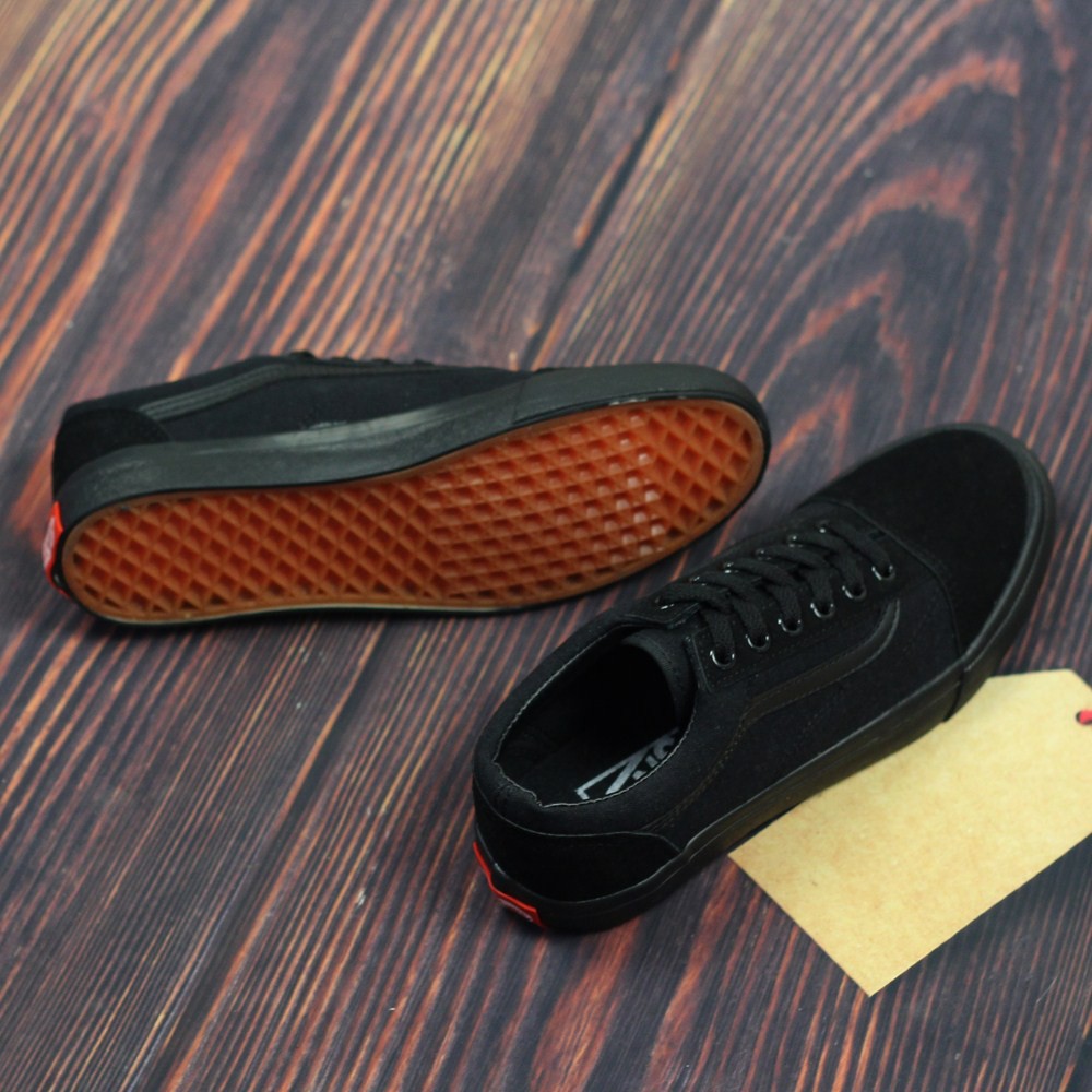 Giày Vs Cổ Thấp Old Nam Màu Full Đen