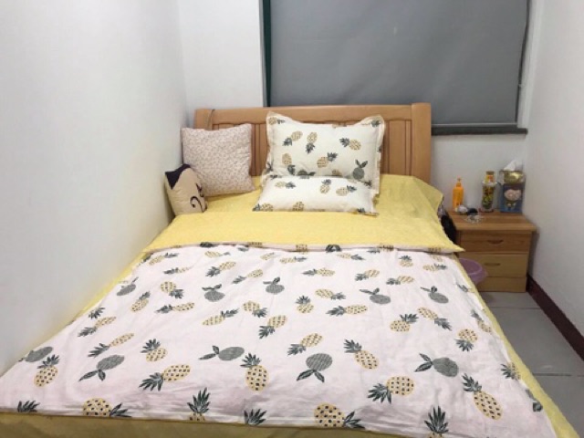 FREESHIP 99K TOÀN QUỐC_POLY COTTON NHẬP KHẨU - Set dứa siêu cute. Bo chun mọi kích thước.