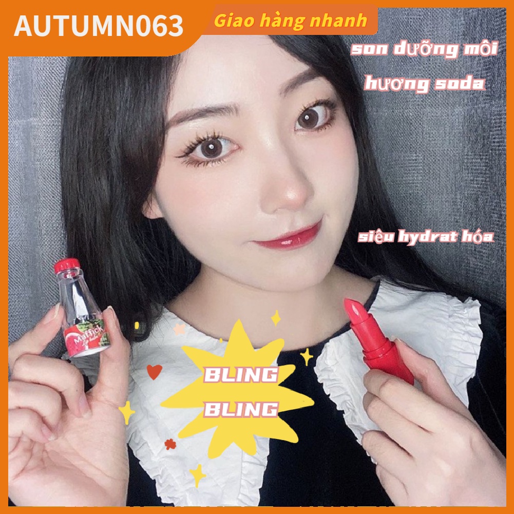 Son dưỡng môi hương soda Son dưỡng ẩm dưỡng môi Kem dưỡng ẩm cho Môi khô nứt nẻ Autumn063
