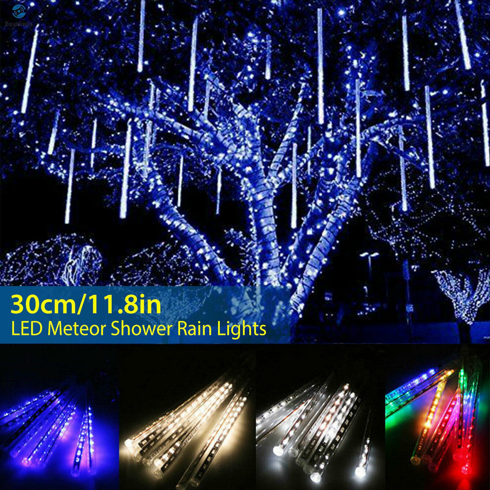 Đèn Led Sao Băng 30cm Với 8 Ống Trang Trí Giáng Sinh