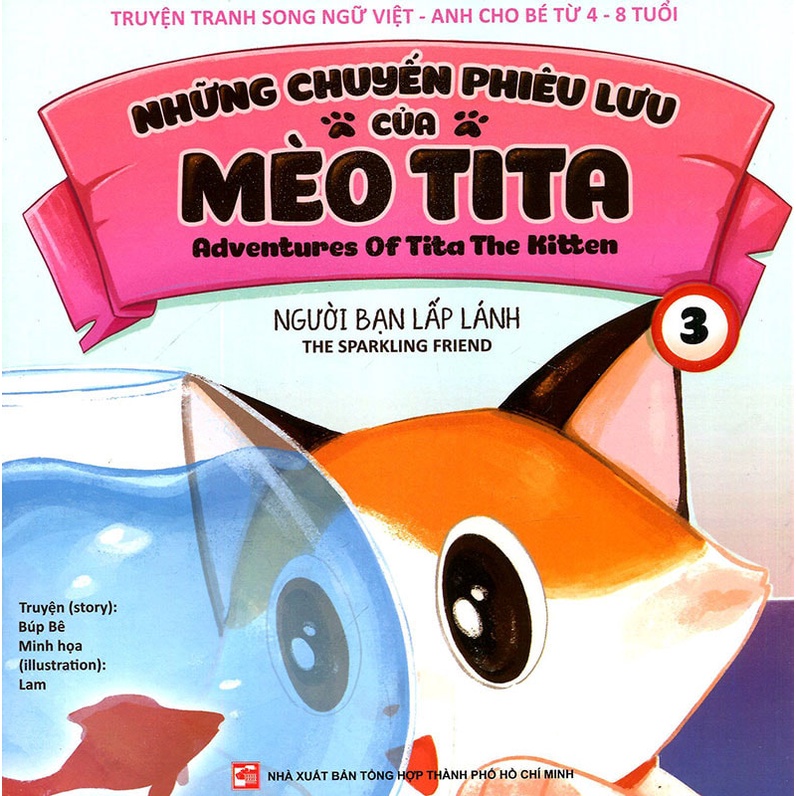 Sách Những chuyến phiêu lưu của Mèo Tita  song ngữ Anh Việt 5 cuốn