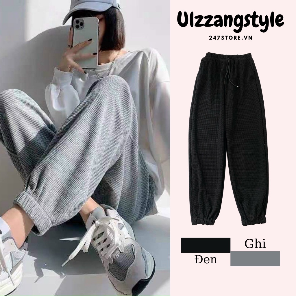 Quần Jogger Nỉ Chất Tổ Ong Phong Cách Ullzang - QuanToOng_P0K39