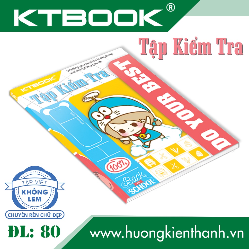 Combo 10 cuốn Tập Kiểm Tra ĐL 80 (10 cuốn/gói)