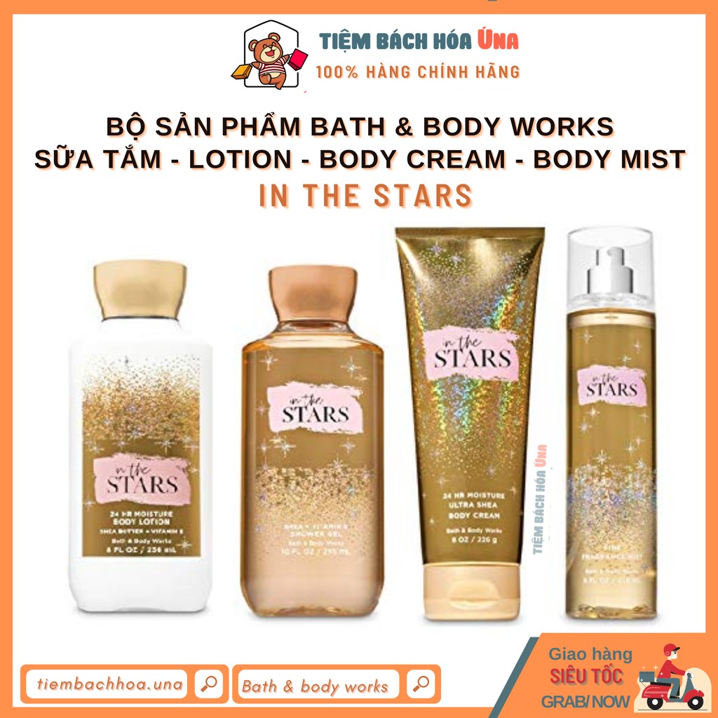 [Bill US] In the stars | Bộ Sản Phẩm sữa tắm dưỡng thể xịt thơm toàn thân Bath and Body Works (BBW)