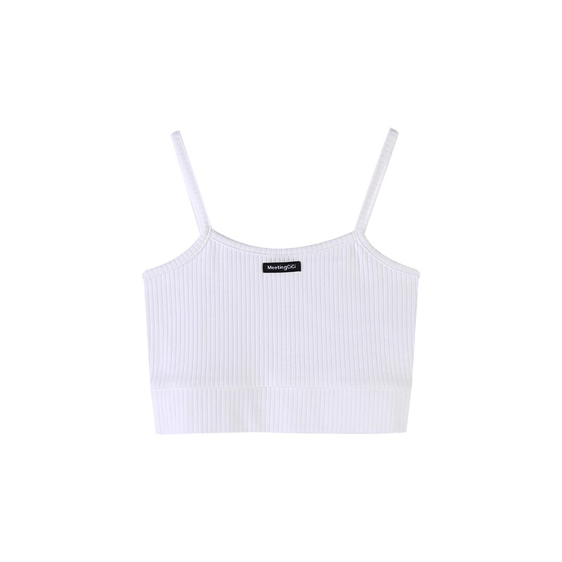 DUNEA Áo Hai Dây Dệt Kim Dáng Ngắn Quyến Rũ Cho Nữ