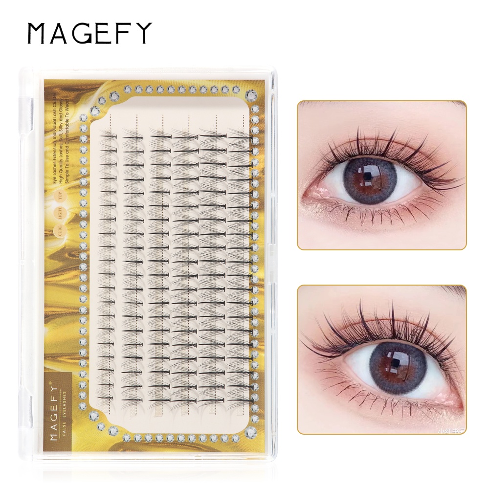 Lông mi giả MAGEFY sống động 6 hàng mi nhiều kích cỡ 8-13mm