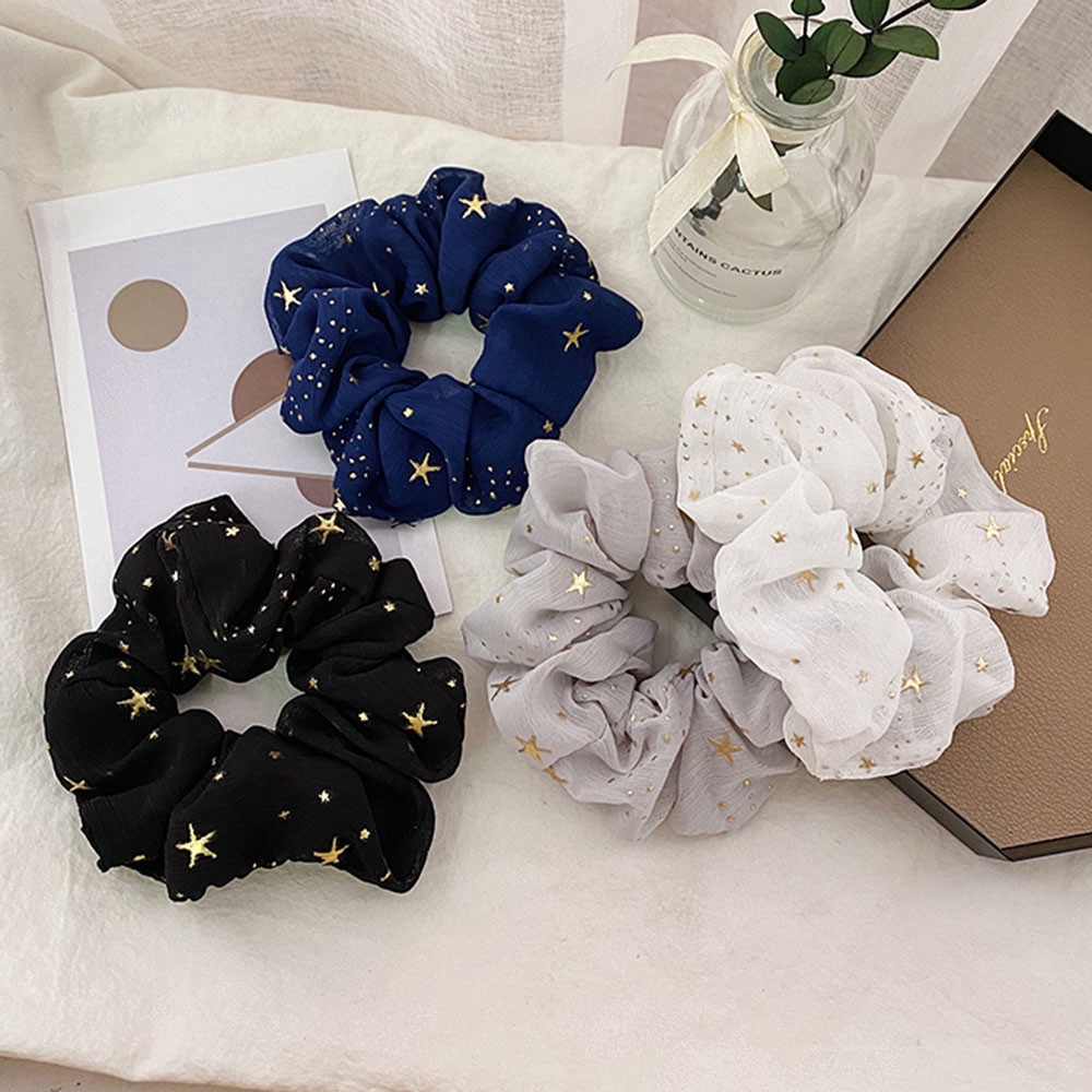 Dây Buộc Tóc Co Dãn Họa Tiết Ánh Sao Xinh Xắn Cho Nữ