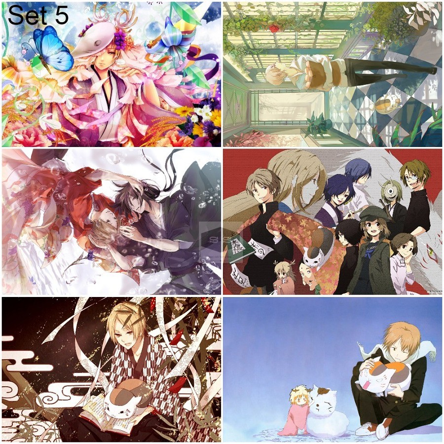 Bộ 6 Áp phích - Poster Anime Natsume's Book of Friends - Natsume Yuujinchou - Hữu nhân sổ  - A3,A4,A5