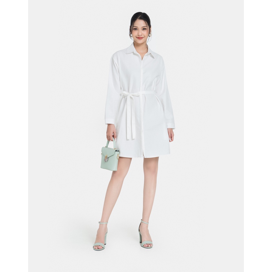 Đầm Ngắn Nữ Thời Trang JUNO Dáng Suông Cột Nơ JNDLU005