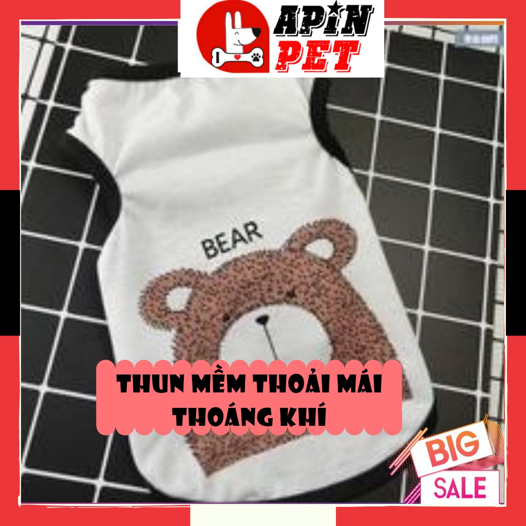 Áo Cho Thú Cưng Poodle Pug Hình Ảnh Dễ Thương Co Giãn Tốt Size XS-XL