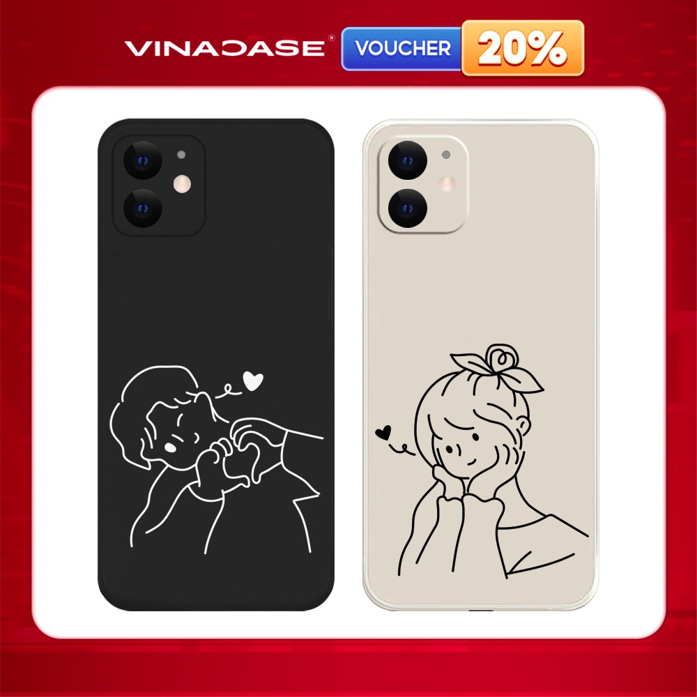 Ốp lưng Vina Case Iphone 6S/6 Plus/7G/8G/X/Xs/11/12/....dẻo cạnh vuông bảo vệ camera hình Ốp cặp BST5