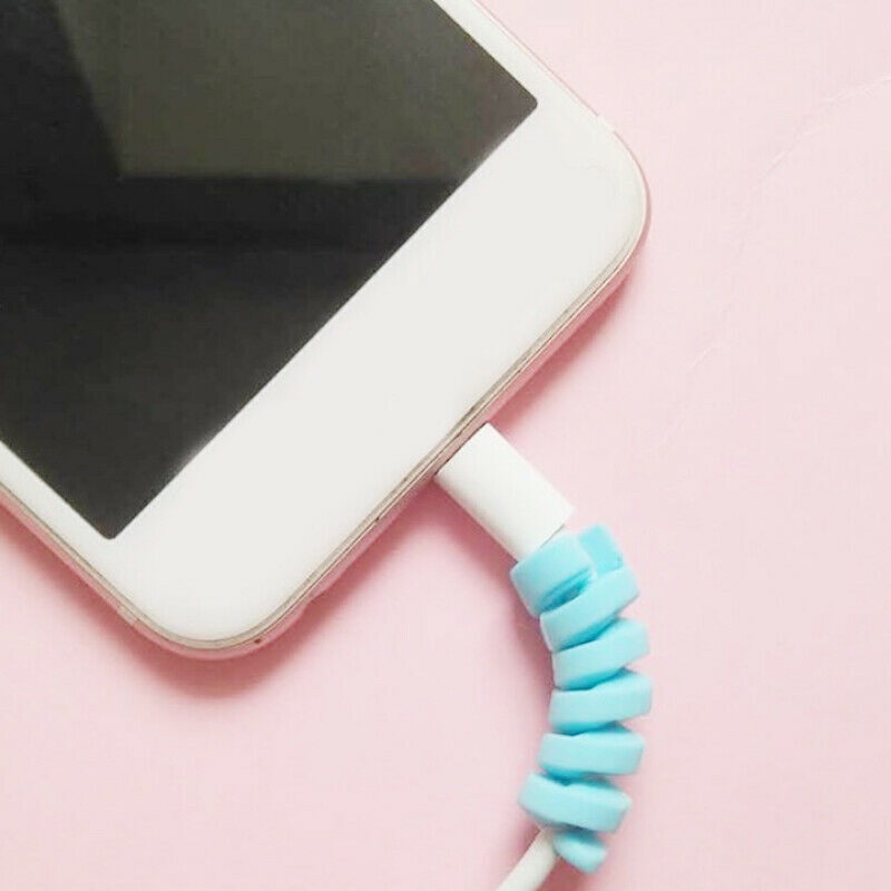 Bộ 2 Vỏ Bọc Bảo Vệ Dây Cáp Bằng Silicon Hình Xoắn Ốc
