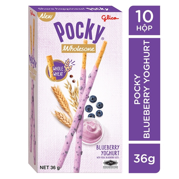Glico Pocky Bánh Que Vị Sữa Chua Việt Quất 36G