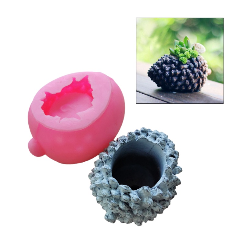 Khuôn Silicone Làm Chậu Cây Mọng Nước DIY