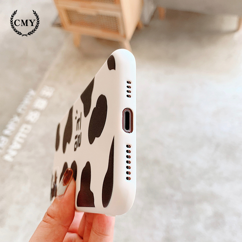 Ốp điện thoại silicon họa tiết bò sữa cho iPhone 11 Pro Max X Xr Xs Max 7 8 Plus Se 2020 12 pro max 12 mini | BigBuy360 - bigbuy360.vn