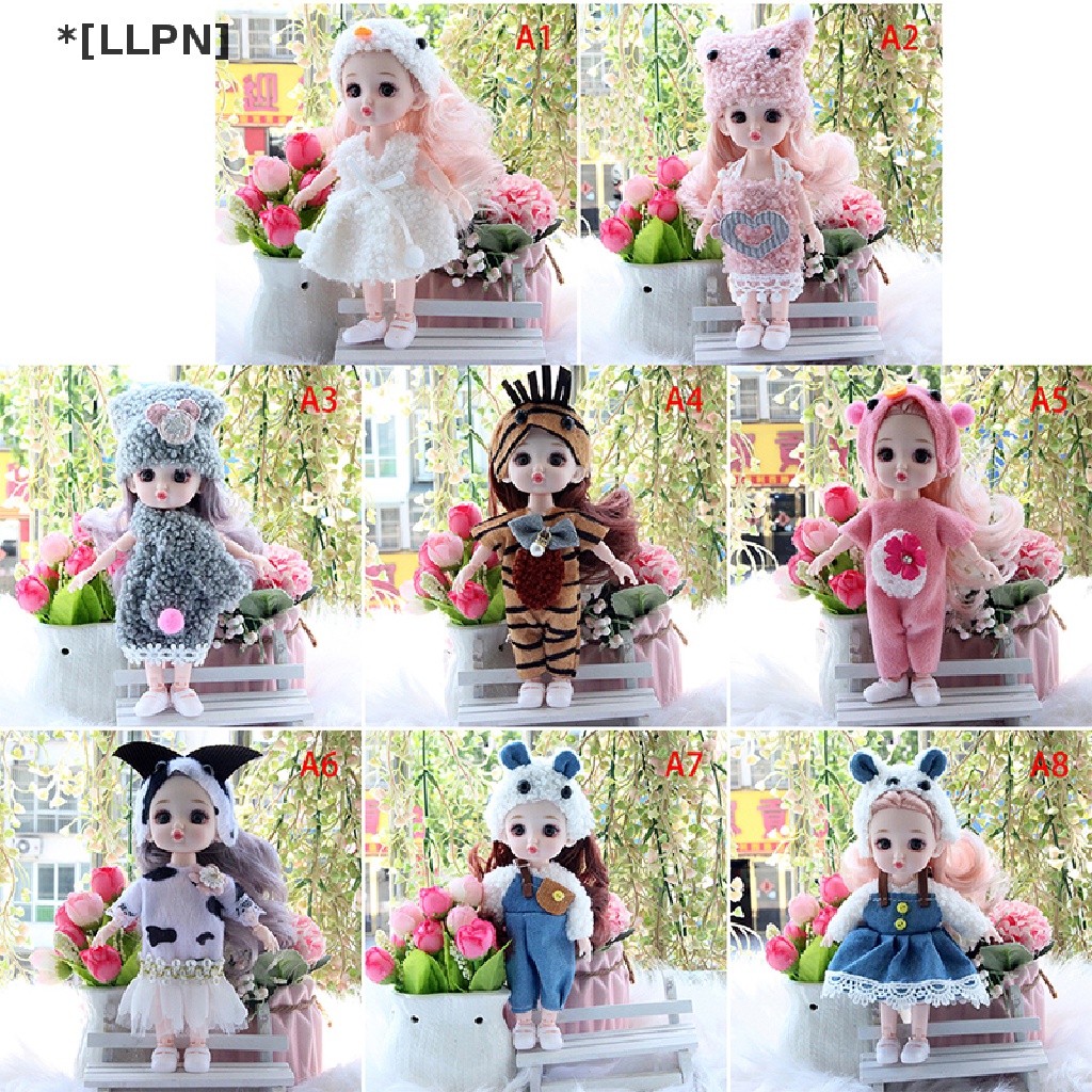 [loyaltysun.vn] Búp Bê Mini 16Cm Có Khớp Nối 13 Mắt To 3D Cho Bé Gái DIY