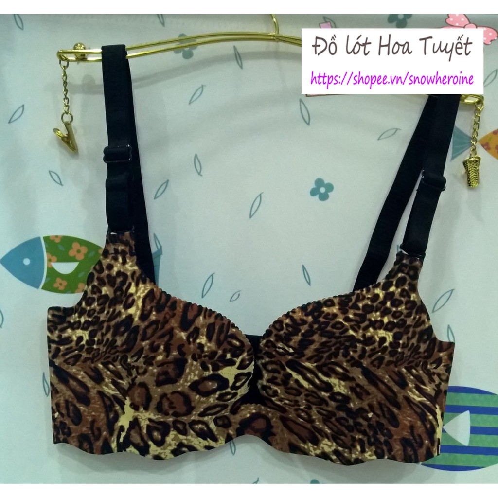 Áo lót nâng ngực tạo khe họa tiết da beo