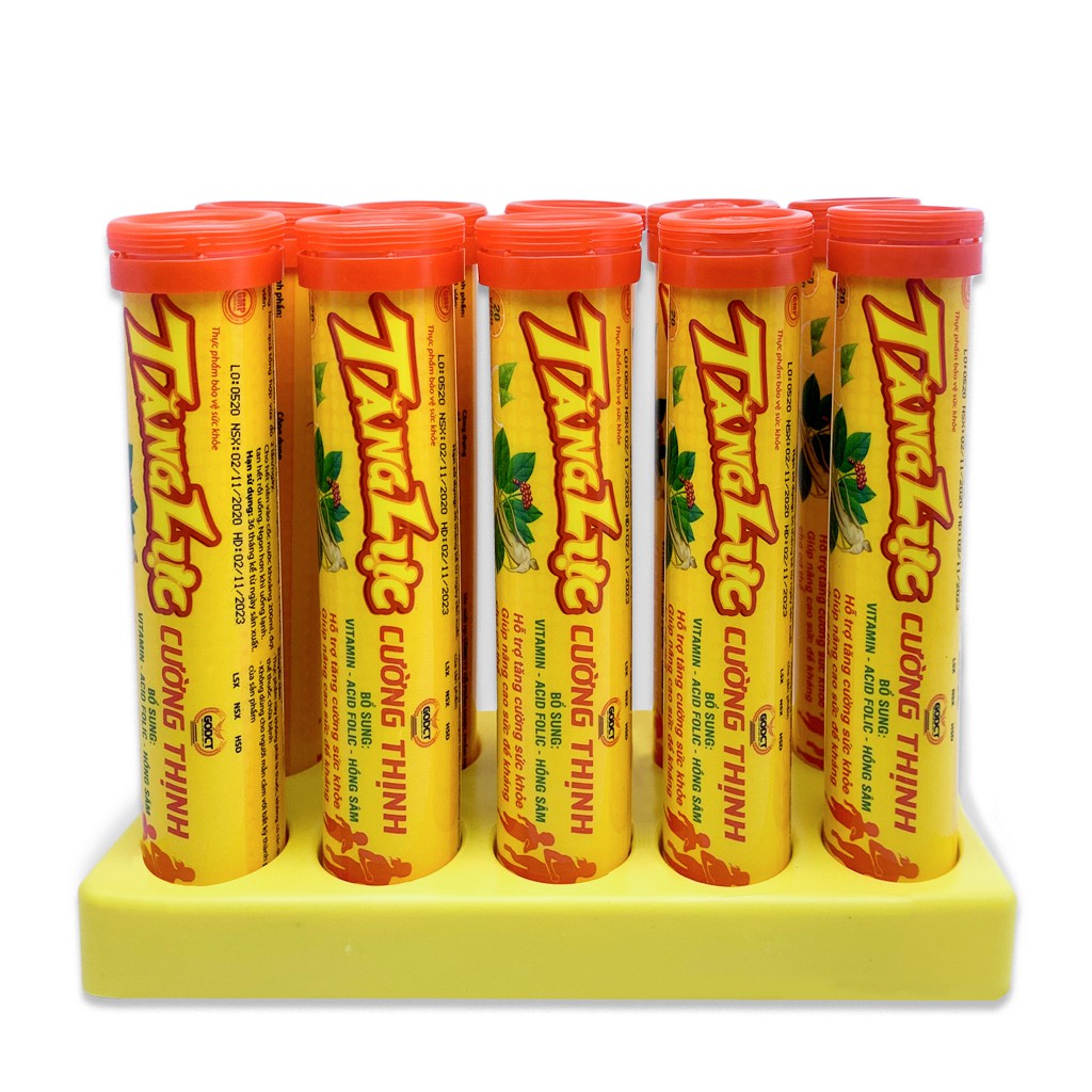 C sủi, viên sủi tăng lực Cường Thịnh bổ sung vitamin - Acid folic - Hồng sâm, 20 viên/tuýp | BigBuy360 - bigbuy360.vn