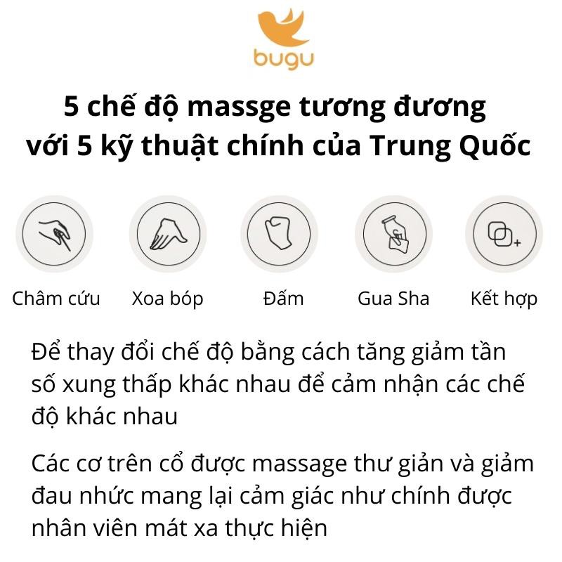 Máy Massage Cổ Vai Gáy Mát Xa Cột Sống Cổ Xung Điện 5 Chế Độ 15 Cường Độ Bugu BG-NM1