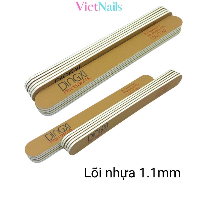 Dũa Móng Tay DINGXI Dạng Bán Nguyệt Nhám Da Bò Nhập Khẩu Chuyên Dùng Cho Thợ Nail Chuyên Nghiệp