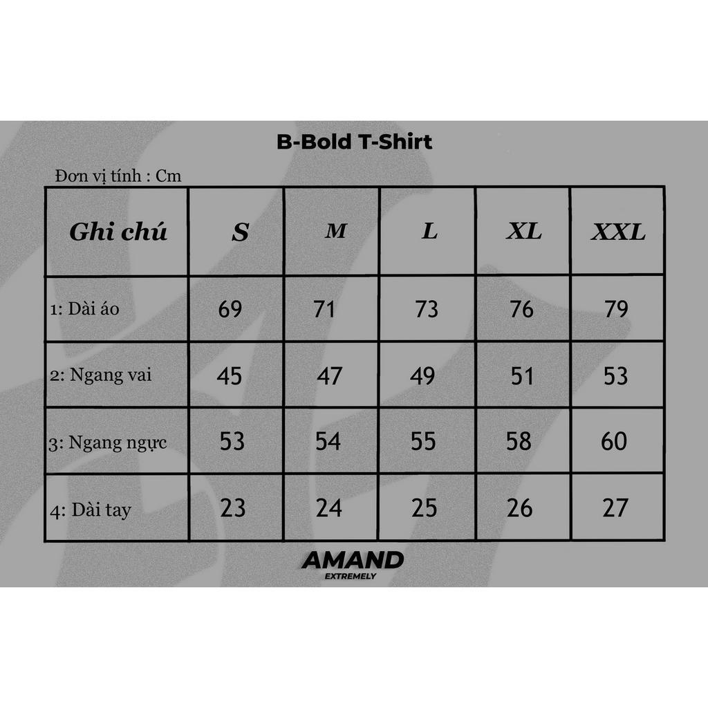 Áo phông Amand Unisex B-Bold T-Shirt - Green/ Beige