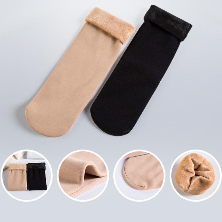 Vớ nữ cổ cao MILASO tất cao cổ nữ dày lót lông giữ nhiệt siêu ấm FAS-001356