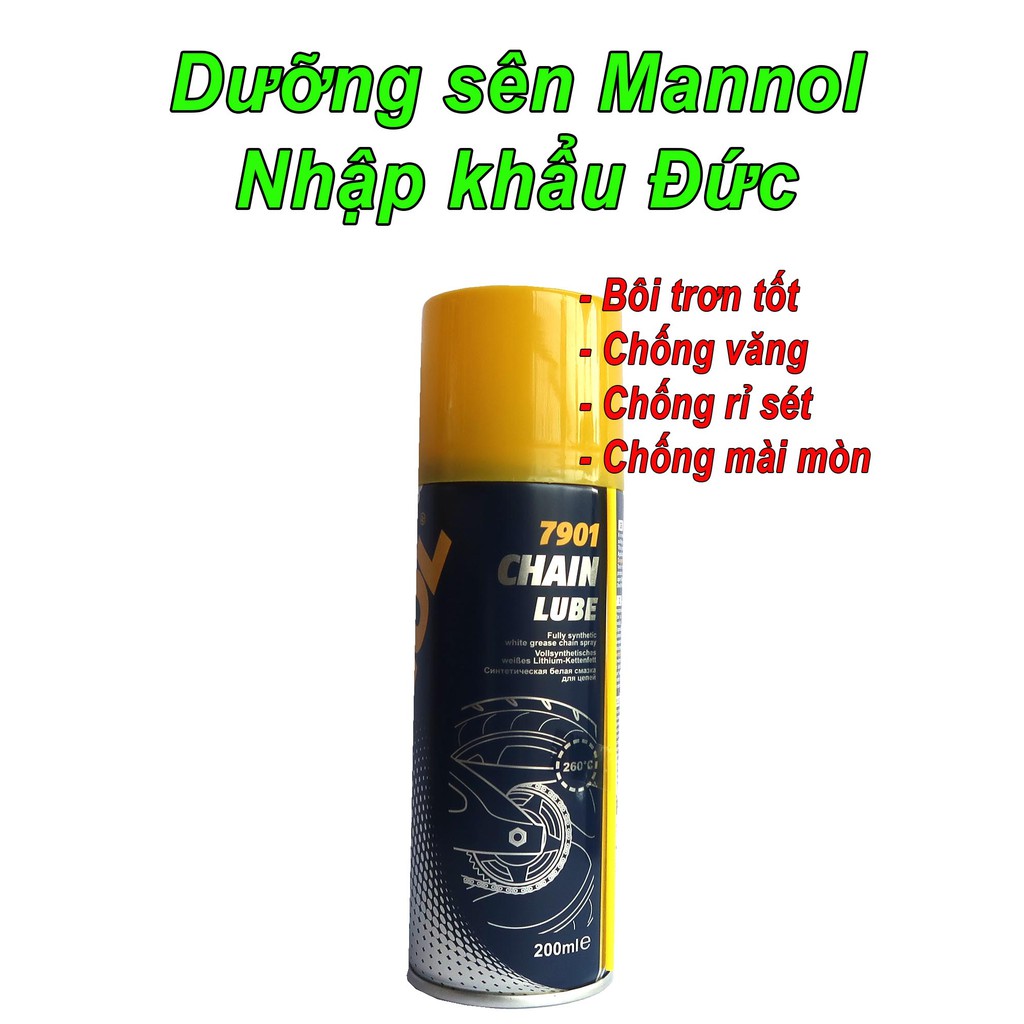 Dưỡng sên Mannol cao cấp nhập khẩu Đức (200ml)