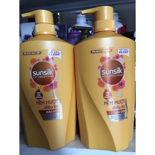 Dầu gội Sunsilk mềm mượt diệu kỳ 900g ( mầu vàng )