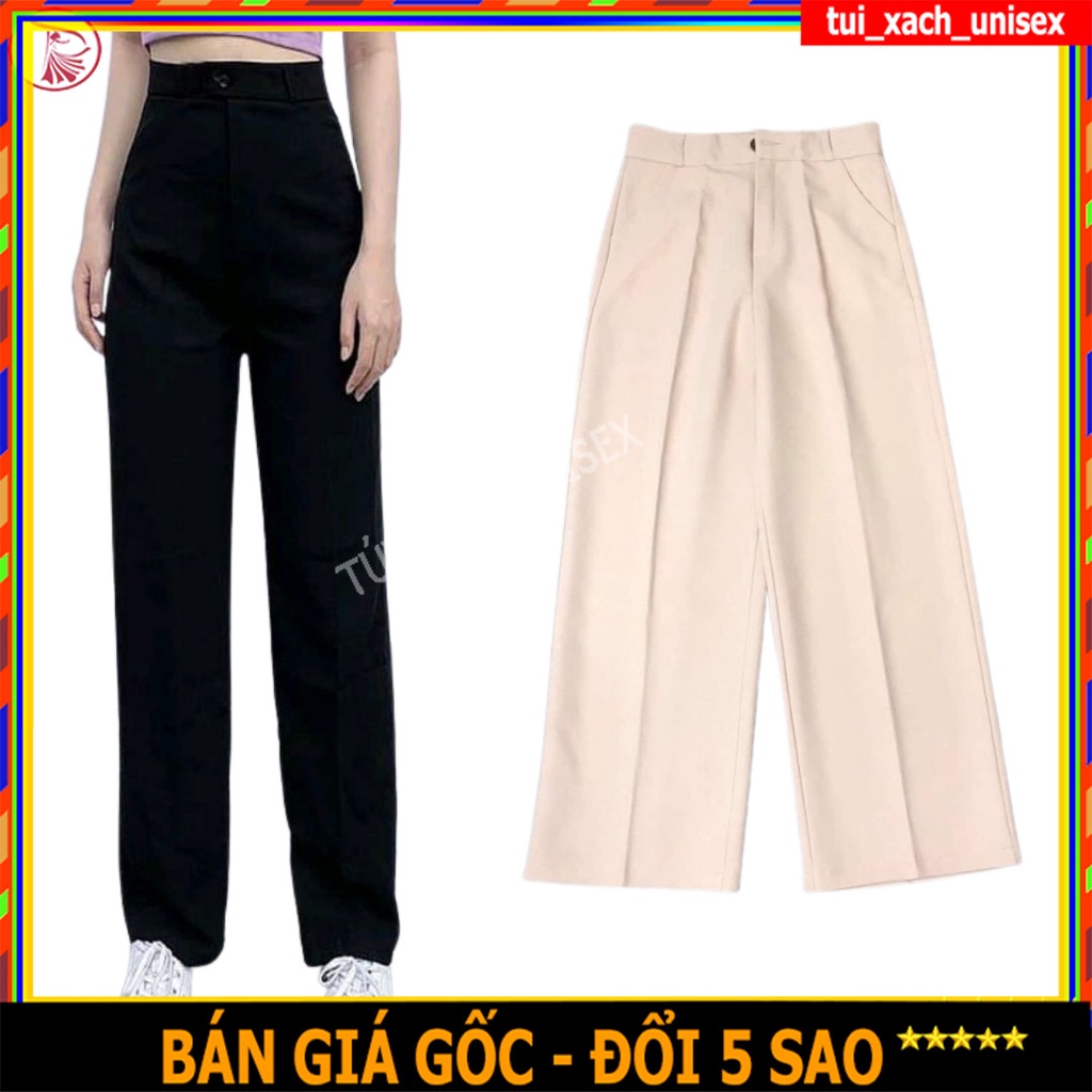 ❤️ CỰC RẺ ❤️ Quần Ống Suông Dài MÀU ĐEN, TRẮNG, NÂU. QUẦN TÂY NỮ ỐNG RỘNG VẢI TUYẾT MƯA DÀY MỊN