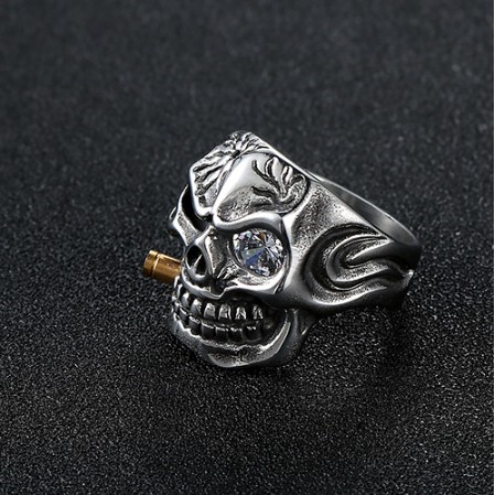 Nhẫn thiết kế hình đầu lông phong cách vintage độc đáo