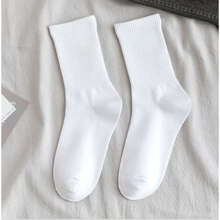 TẤT cổ cao nam nữ ĐEN TRẮNG BASIC
