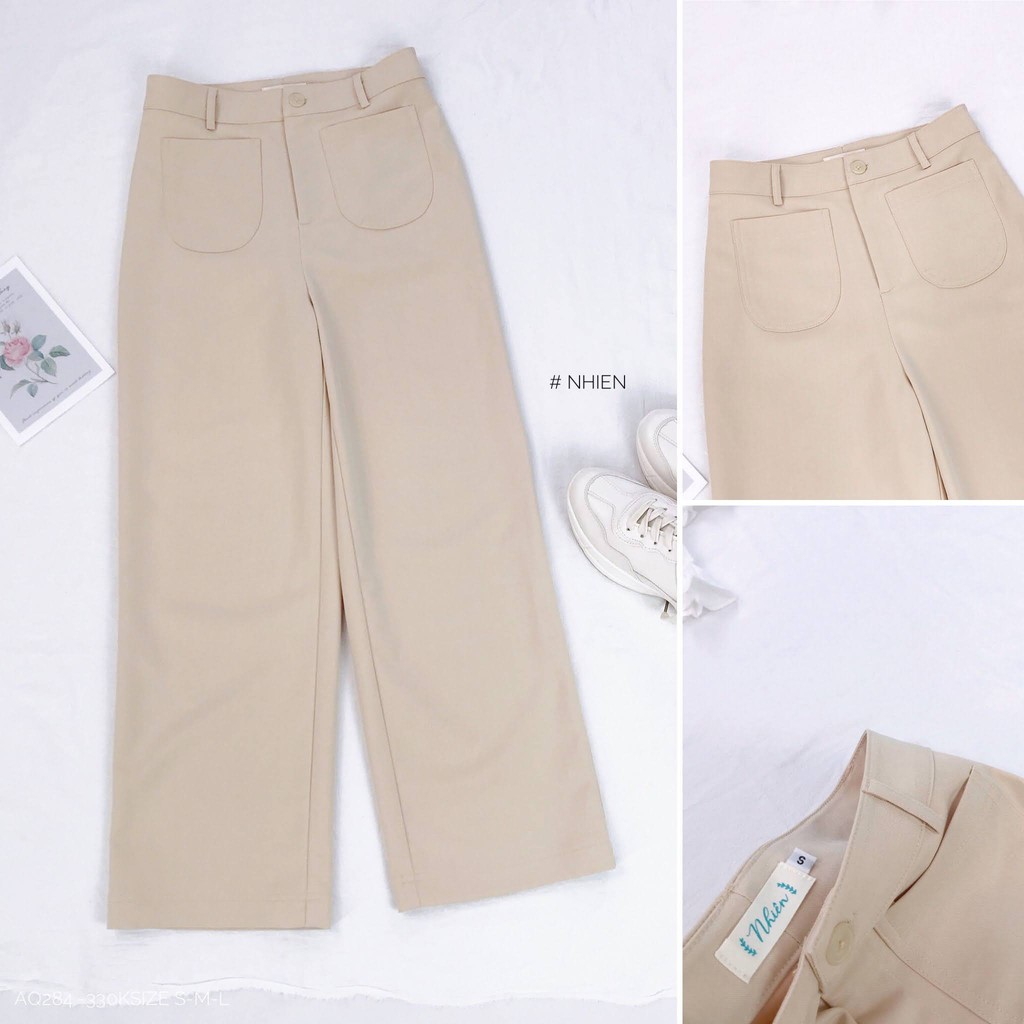 [Mã FADIRECT20 giảm 20K đơn 150K] Quần Kaki Suông_Nhienvintage AQ284 | BigBuy360 - bigbuy360.vn