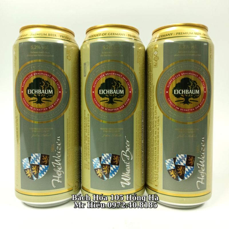 [Hỏa tốc] Bia cây sồi Eichbaum WheatBeer 5,2% thùng 24 lon