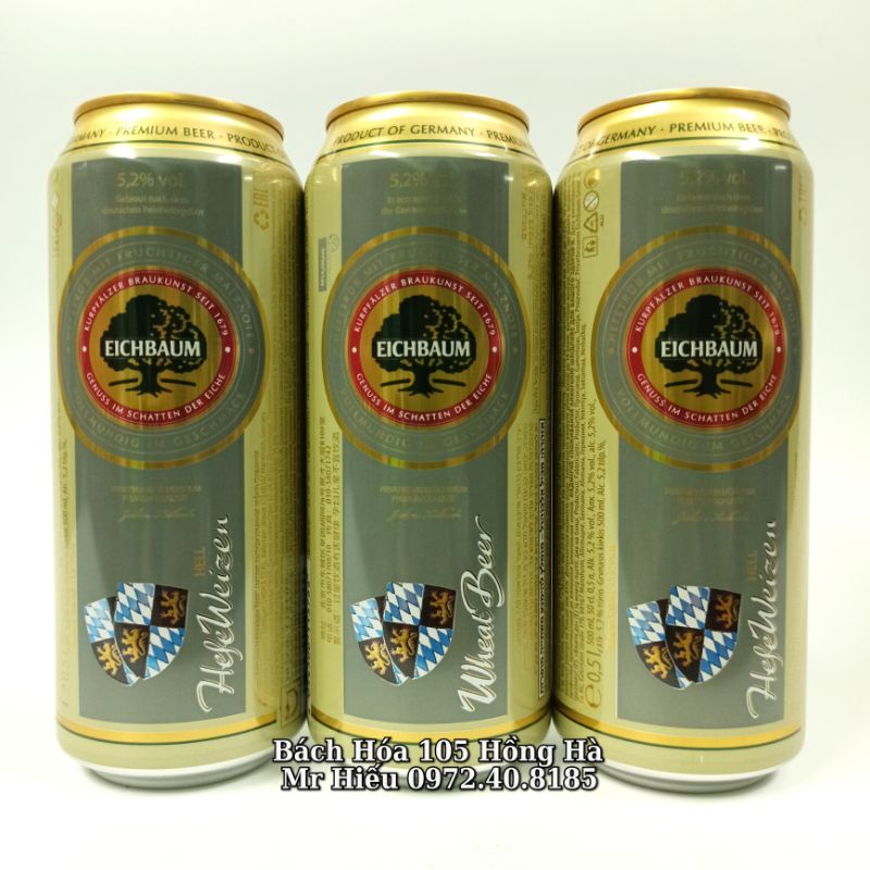 [Hỏa tốc] Bia cây sồi Eichbaum WheatBeer 5,2% thùng 24 lon