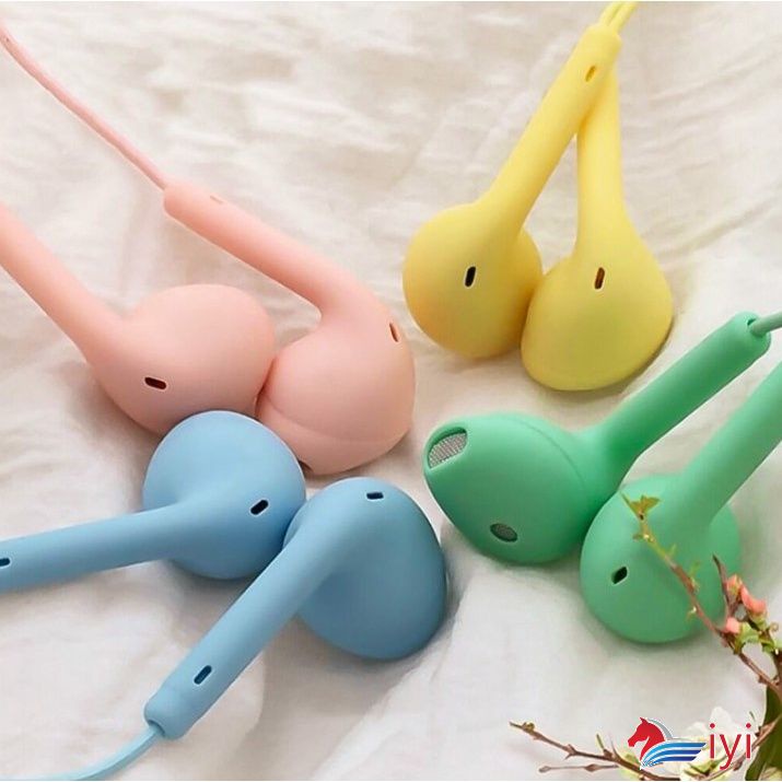 3.5mm HD Trong Tai Tai Nghe Tai Nghe Đối Với iPhone Xiaomi Điện Thoại Thông Minh MP3 Âm Thanh Stereo Có Dây Earbuds Dây Điều Khiển Chơi Game Âm Nhạc tai nghe Macaron
