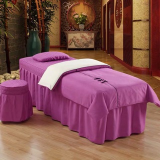 Bộ ga giường spa,nail 4 món cotton