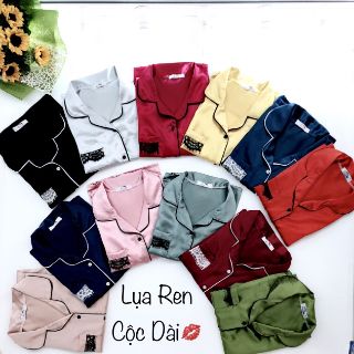 Pyzama PHI LỤA PHỐI REN TAY NGẮN QUẦN DÀI
