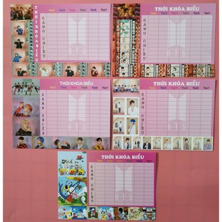 Tờ Thời Khóa Biểu BTS BT21