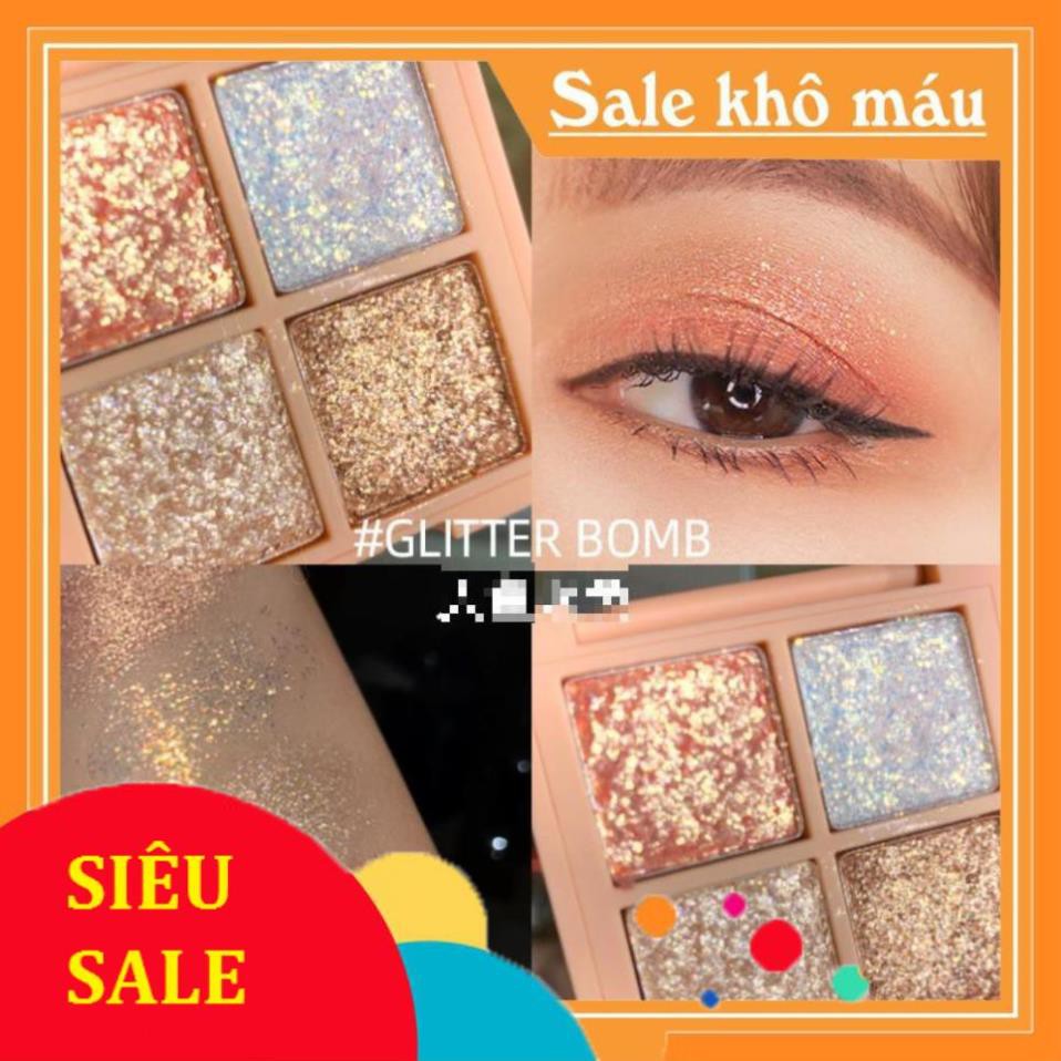 ( Siêu Sỉ Tốt ) Phấn Mắt Nhũ 4 Ô DIKALU GLINTBOMB Chính Hãng Nội Địa Nội Địa Mùi Beauty