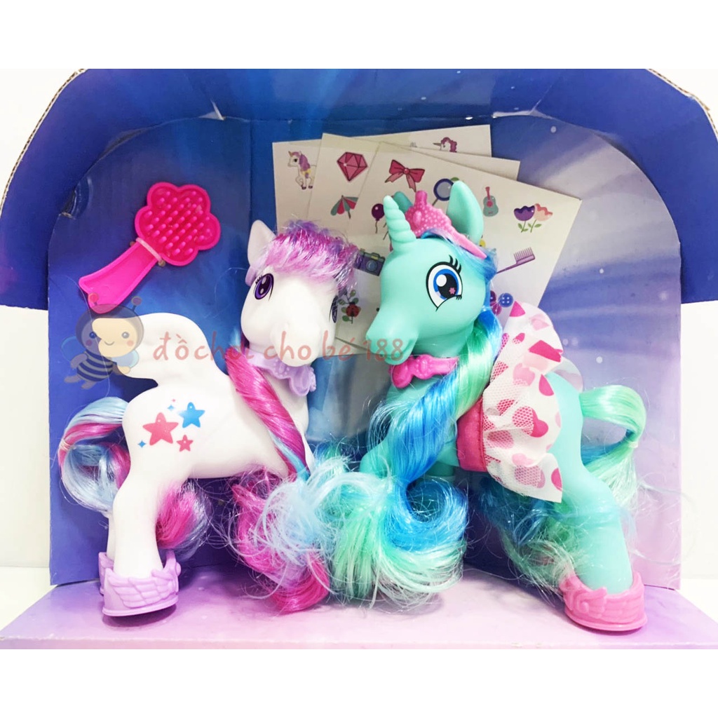 Thiên Thần Ngựa My Little Pony Xinh Đẹp Quyến rũ 14cm Tặng Lược Chải