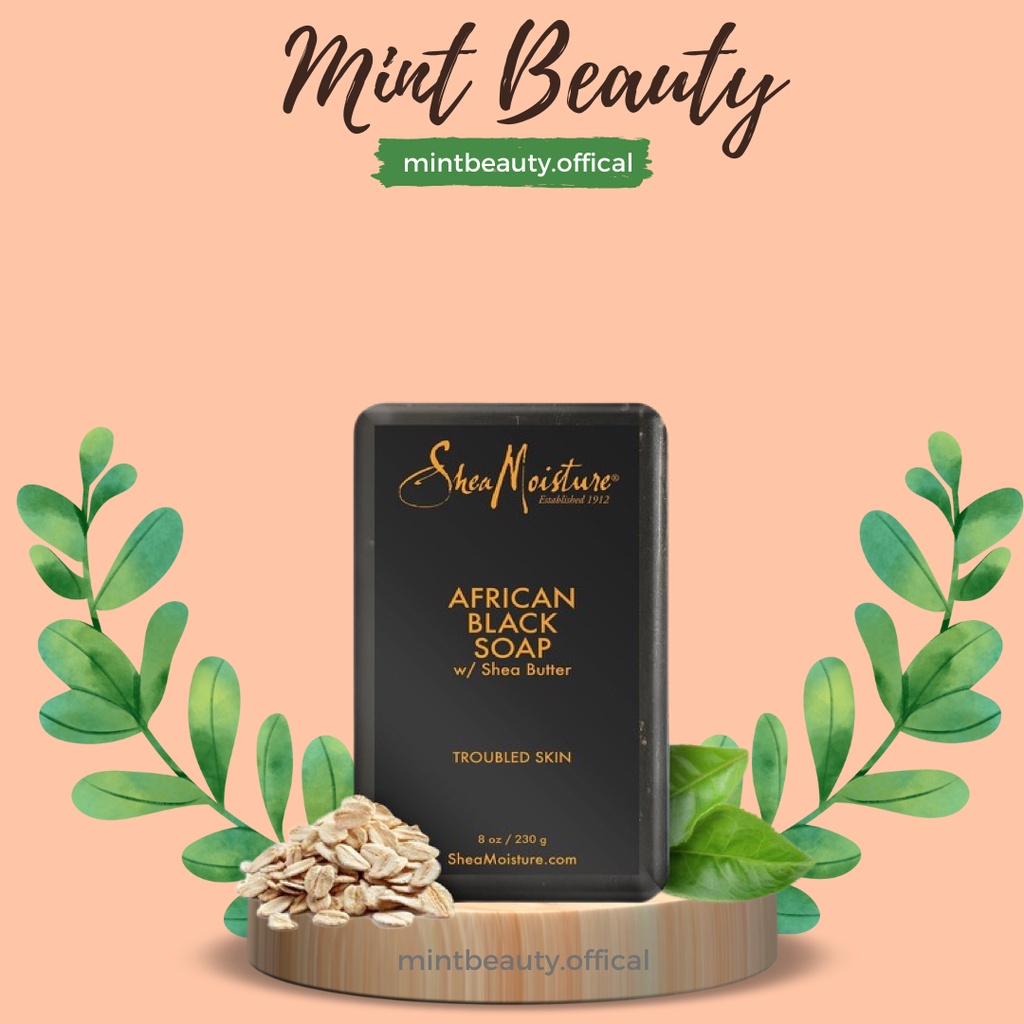 Bill Mỹ - Xà phòng giảm mụn lưng Shea Moisture African Black Soap 227g