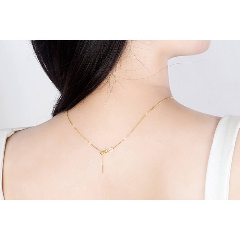 【Còn hàng】 100% Bạc 925 Vòng cổ mạ vàng Tự làm Phụ kiện Hộp Chuỗi Màu / Chiều dài Chuỗi Tự làm Quà tặng Trang sức