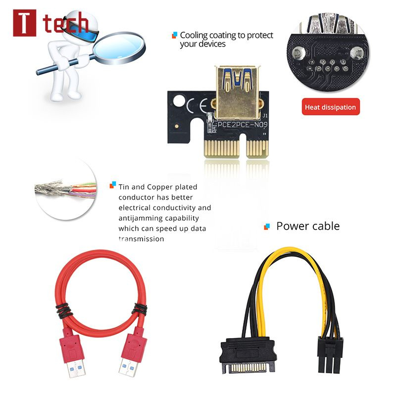 Card Mở Rộng Ver 009s Plus Usb 3.0 Pci-E Riser Card 009s Express 1x 4x 8x 16x | BigBuy360 - bigbuy360.vn