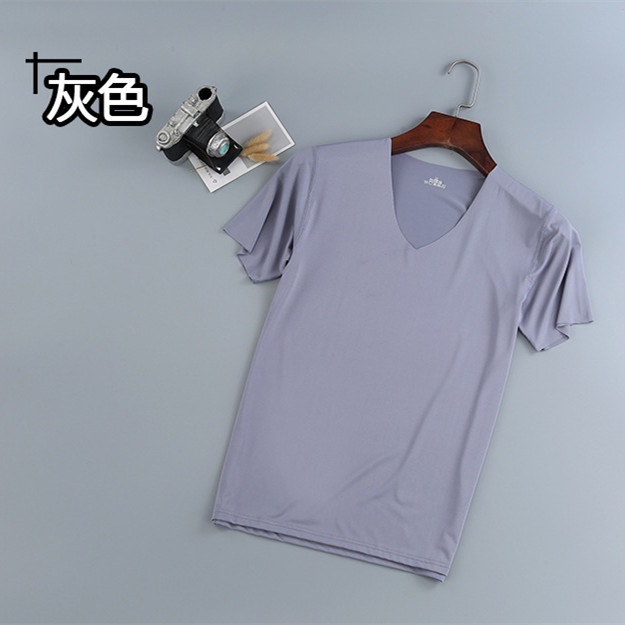 Áo Thun Tay Ngắn Cổ Chữ V Không Đường May Thời Trang Xuân Hè Cho Nam Size M-5XL