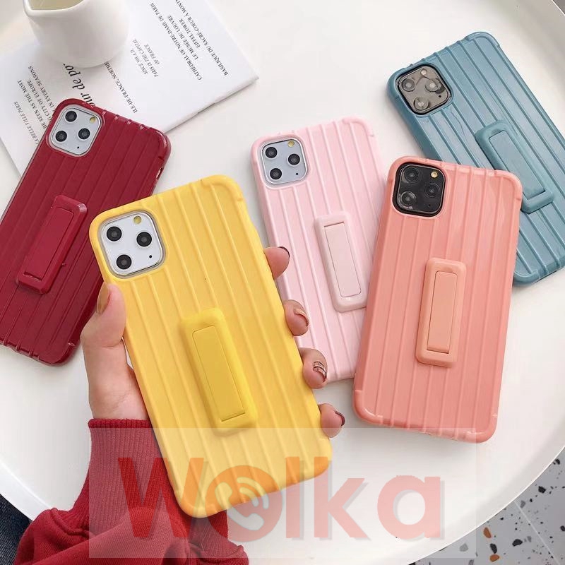 Ốp điện thoại silicone tích hợp chân đế đỡ điện thoại độc đáo cho iPhone 11 11pro Max 6 7 8 X XS XR XSMAX