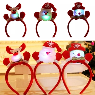 Cài tóc phong cách Giáng sinh có đèn led thú vị