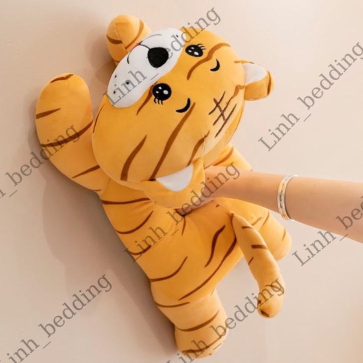 Gối ôm hình chú hổ vằn màu vàng đủ size chất bông cao cấp có giãn thú nhồi bông gấu cho bé giá rẻ cao cấp